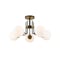 Z-Lite Parsons 5 Light Semi Flush Mount, Matte Black, Olde Brass & Opal 477-5SF-MB-OBR - alternate 1